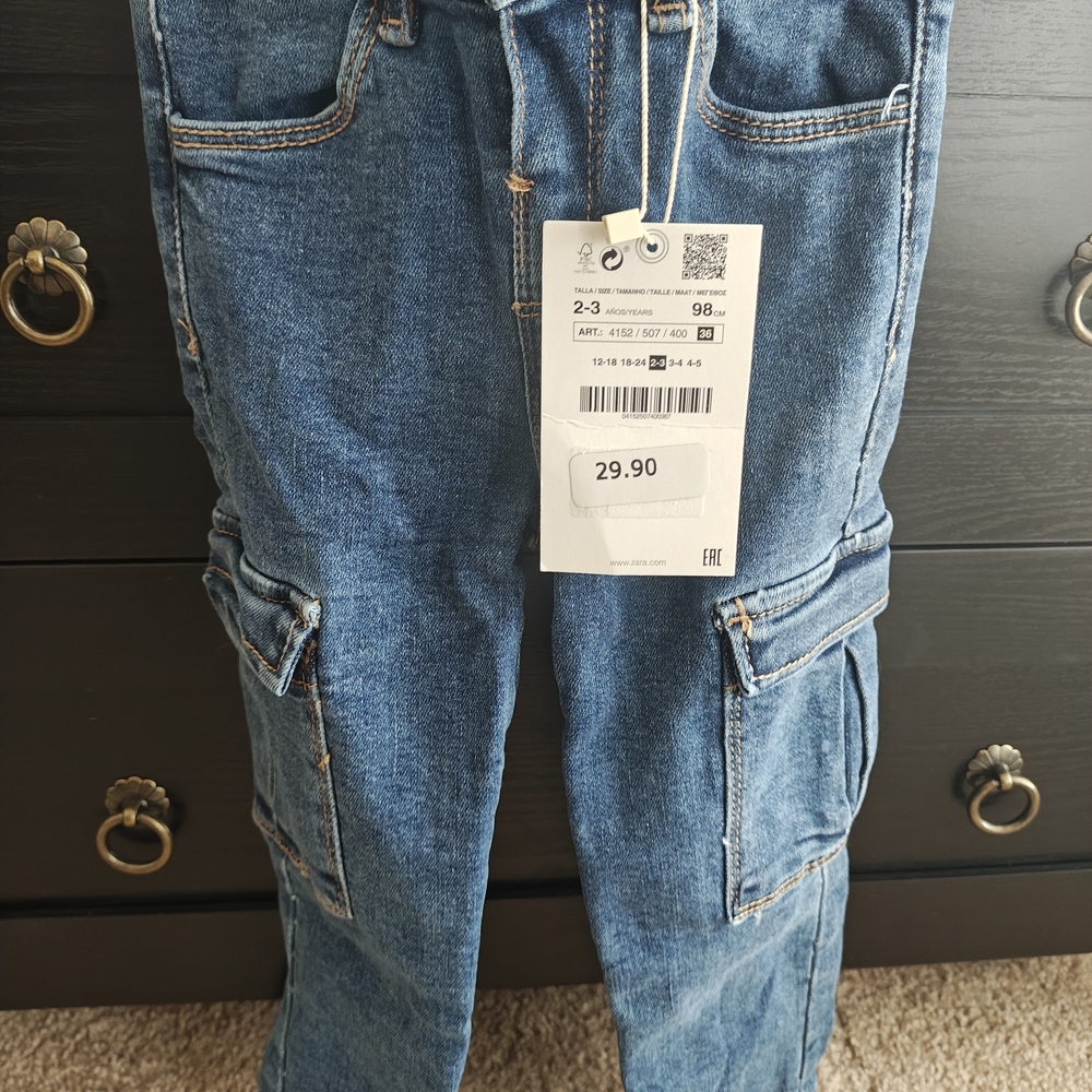 Men's Blue Cargo Jeans